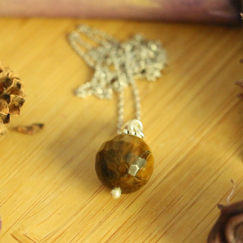 Natural Tiger Eye necklaces 925 Sterling Silver - Picture 4 of 6